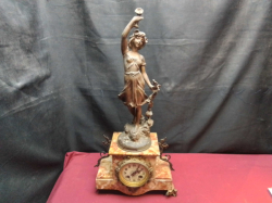 Large French Pendulum  Clock with A Sculpture  of  
