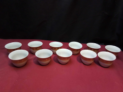 11x Chinese Tea Cups with Stamped