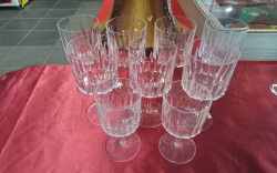 7x Large Wine Glasses H.14 Cm.and 2x Small Wine Glasses H.12 Cm.