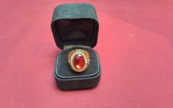 Ruby Ring with diamonds.