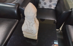 Stone figure on Stand. H.40 Cm.