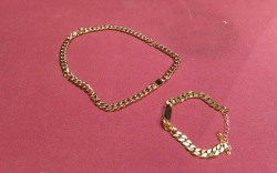 18K Gold Plated Bracelet and Necklace.