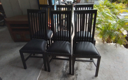 6x Lovely Black Wooden Chairs.