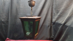 A Lovely Wooden Lamps.H.28 W.21 Cm.