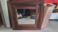 A Lovely of Teak Mirror.
Size 59x59 Cm.