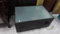 A Small Coffee Table with Glass Top W.60 L.90 H.40 Cm.