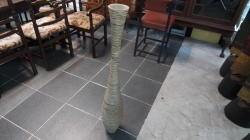 A Tall Wooden Vase.(some damaged) H.110 Cm.