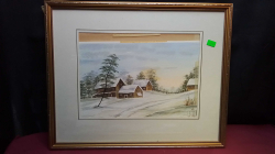 A Picture of A Winter Scene. W.54 H.44 Cm.