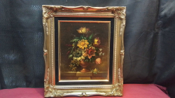 A Picture of Still Life With Gilt Frame. W.38 H.44 Cm.