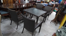 Outside Table and 4 Chairs.(some broke)