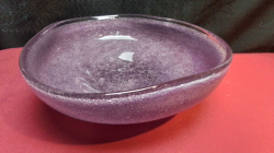 A Lovely Murano Lilac Coloured Bowl. W.24 H.9 Cm,