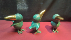 3x Lovely Bronze of Bird Sculptures. 