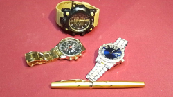 3 Gents watches and a new Montblanc style pen, working 