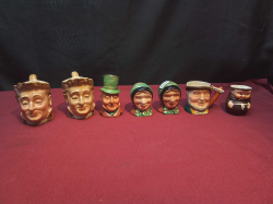 7 Small Charector  Jugs of Beswick, Lancaster and Westers Germany.